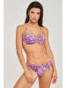 Buffalo Bandeau-Bikini-Top in aubergine-bedruckt