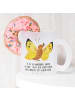 Mr. & Mrs. Panda Trinkglas Schmetterling Zitronenfalter mit Spruch in Transparent