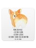 Mr. & Mrs. Panda Untersetzer Corgi Po mit Spruch in Weiß