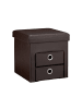 relaxdays Sitzhocker in Braun - (B)38 x (H)38 x (T)38 cm