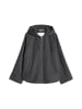 Marc O'Polo Woll-Kapuzen-Cape-Jacke relaxed in Dark Granite Melange