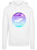 F4NT4STIC Hoodie Retro Alien Weltraum Sonnenuntergang in weiß