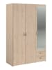 58 aufm Kessel KLEIDERSCHRANK 3-trg. mit Spiegel Parisot Daily 14 Dekor Eiche Jackson