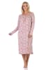 NORMANN Normann Damen Nachthemd fraulich in floralem Design - 88164 in altrose