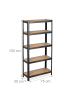 relaxdays Schwerlastregal in Schwarz - (B)75 x (H)150 x (T)30 cm