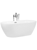 Beliani Freistehende Badewannen CARRERA in Weiß/Silber - (W) 80 x (H) 58 x (L) 180 cm