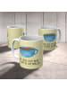 Mr. & Mrs. Panda Kaffeebecher Kaffee Tasse mit Spruch in Gelb Pastell