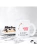 Mr. & Mrs. Panda Trinkglas Einhorn Schwein mit Spruch in Transparent