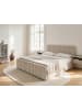 Beliani 2-tlg Doppelbett LUNAN in Beige/Schwarz