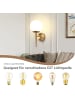 ZMH Wandleuchte in gold 1-flammige E27 Glaskugel Design Vintage Flurlampe