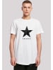 F4NT4STIC Long Cut T-Shirt David Bowie Star Logo in weiß