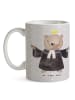 Mr. & Mrs. Panda Keramtiktasse Pastor Herz ohne Spruch in Grau Pastell