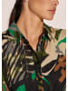 MADELEINE Modisches Sommerkleid mit Palmenprint in schwarz / cognac / khaki