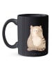 Mr. & Mrs. Panda Motivtasse Katze Sitzen ohne Spruch in Schwarz