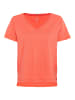 Camel Active V-Neck T-Shirt aus Organic Cotton in Melone