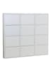 ebuy24 Schuhschrank Pisa Weiß 152 x 16 cm