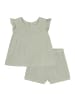 PETIT BATEAU 2-tlg. Set Musselin-T-Shirt Flügelarm und -Shorts in Grün