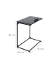 relaxdays Beistelltisch in Schwarz - (B)55 x (H)66 x (T)35 cm