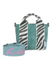 Fritzi aus Preußen Bini Schultertasche 20 cm petrol zebralini