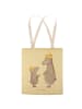 Mr. & Mrs. Panda Tote Bag Bären mit Hut ohne Spruch in Gelb Pastell