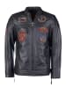 TOP GUN Lederjacke TGJ1005 in black/black