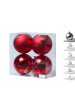 MARELIDA 4er Set Christbaumkugeln Weihnachtskugeln bruchfest D: 10cm in rot