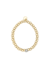 Luxenter Armband aus 925er Sterlingsilber und Zirkonia, glänzend mit 18K Gelbgold-Finish