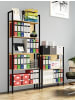VCM  Holz Metall Stand Regal Büro Bücher Flakos 5fach in Honig-Eiche