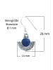 mantraroma 925er Silber - Ohrringe (L) 14 x (B) 28 mm mit Lapis Lazuli