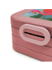 Mr. & Mrs. Panda Snackbox Flamingo Classic Design mit Spruch in Rot Pastell