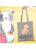 Mr. & Mrs. Panda Uni Tasche Capybara Wein mit Spruch in Light Grey