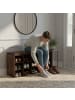 relaxdays Schuhbank in Dunkelbraun - (B)105 x (H)48 x (T)30 cm