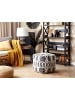 Beliani Pouf ORAI in Schwarz/Weiß - (W) 45 x (H) 45 x (L) 45 cm