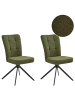 Beliani 2er-Set Esszimmerstuhl RYAN in Grün/Schwarz
