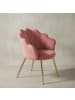 KADIMA DESIGN Esszimmerstuhl Tulpe Samt Gepolstert, Küchenstuhl mit in Rosa