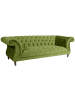 58 aufm Kessel CHESTERFIELD Sofa 3-Sitzer Kaylin Samtvelours oliv