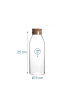 relaxdays 2 x Glaskaraffe in Transparent/ Natur - 1200 ml