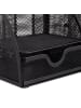 relaxdays Schreibtischorganizer in Schwarz - (B)27,5 x (H)12,5 x (T)14 cm