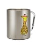 Mr. & Mrs. Panda Thermobecher Giraffe Blumenkranz ohne Spruch in Silber