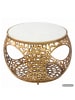 Couchtisch in Gold / Marmor / 60x60x45