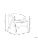 Beliani Sessel SKEI in Weiß/Braun - (W) 67 x (H) 69 x (L) 66 cm