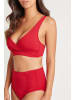 Sea Level Essentials Cross Front Multifit Bra Top in RED