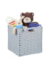 relaxdays 3 x Aufbewahrungskorb in Grau - (B)32 x (H)31 x (T)30 cm