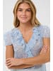 SAINT TROPEZ Bluse kurzarm RachilSZ Gerade Passform in Cerulean Camouflage