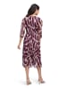 BETTY & CO Mesh-Kleid mit Print in Dark Red/Nature