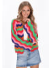 IZIA Women Cardigan in blue multicolor