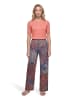 Betty Barclay Marlene-Hose mit elastischem Bund in Blau/Rot