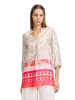 Betty Barclay Schlupfbluse mit 3/4 Arm in Taupe/Rot