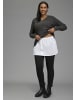 Laura Scott Longbluse in weiß+schwarz