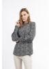 DreiMaster Klassik Damen Blusenshirt in Schwarz Weiss